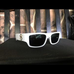 White rectangular frame Versace sunglasses